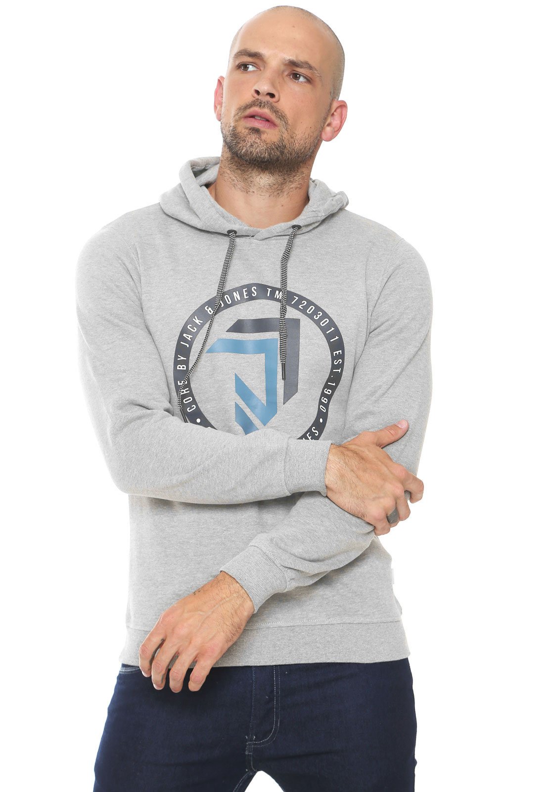 jack and jones moletom com capuz beige